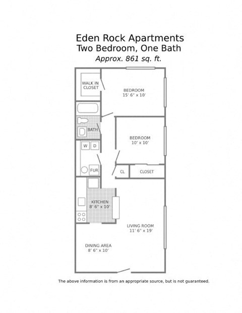 2 bedroom-861 sq. ft.